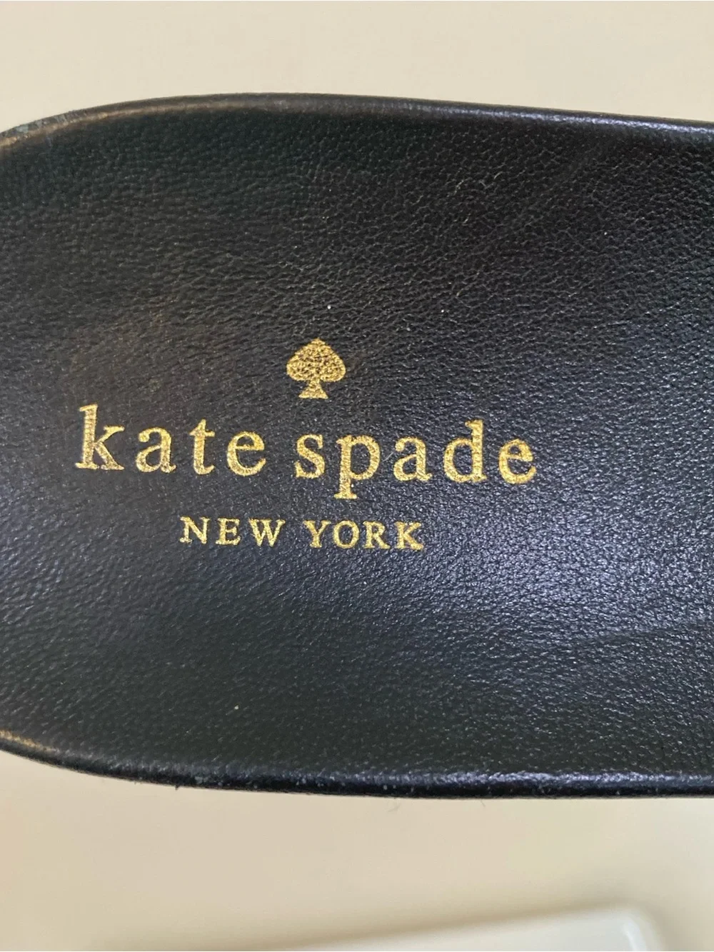 Kate Spade NY Zahara Womens Sz 8 Black Leather Slide Sandals